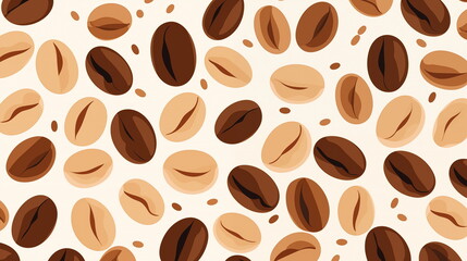 Obraz premium Coffee drink seamless pattern, drawing, design for coffee shop decoration, wallpaper, background.