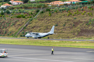 CASA c-295 of the Portugese airforce operating at madeira airport