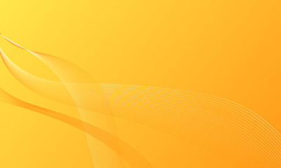 yellow smooth lines wave curve on gradient abstract background