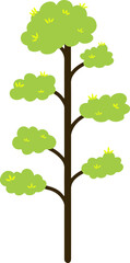 Set of Tree Vector Illustration