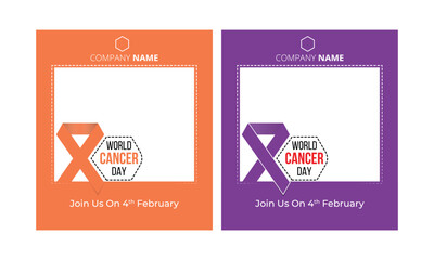 world cancer day, realistic cancer ribbon, 4 February, World Cancer Day with ribbon, important day 