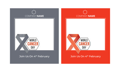 world cancer day, realistic cancer ribbon, 4 February, World Cancer Day with ribbon, important day 