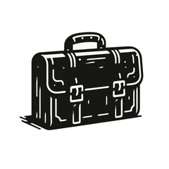 vintage suitcase isolated on white