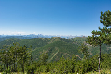 Sommerliche  Landschaft in den Albanischen Alpen

