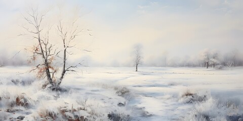 Obraz na płótnie Canvas idyllische winterlandschaft