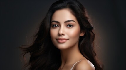 Fototapeta premium Beautiful skincare cosmetics model advertising or beauty product. 