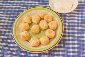 Lazy dumplings for breakfast.