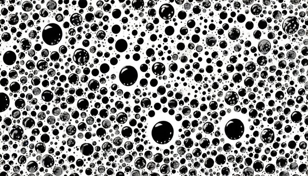 black and white bubble pattern