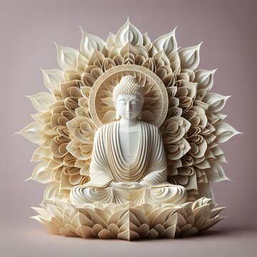 Lord Buddha statue AI generated