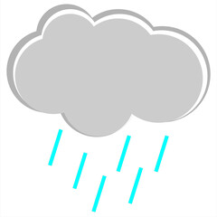 dark clouds with rain vector illustration