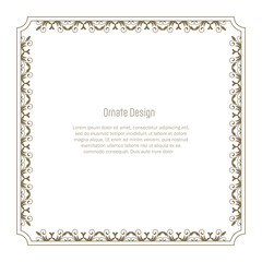 Ornate decor, border for invitation