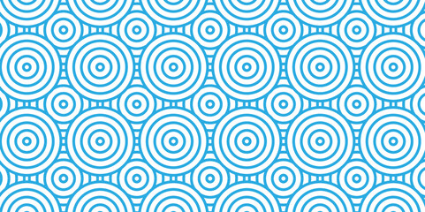 Modern diamond geometric waves spiral pattern and abstract circle wave lines. blue seamless tile stripe geomatics overlapping create retro square line backdrop pattern background. Overlapping Pattern.