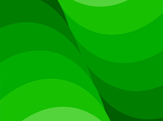 abstract background of bright green wavy lines with soft gradation effect