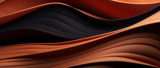 Modern, artistic design featuring smooth, wavy lines and a colorful, blurred texture.