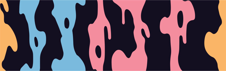 Unique wallpaper. Classic modern pattern. Colorful trendy seamless pattern. Aqua ink painting on water.