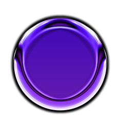 Gradient color chrome circle object
