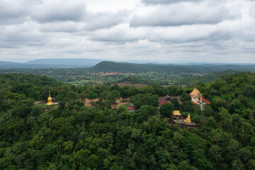 Fototapeta na wymiar Aerial view of Ban Sapan village, Peaceful little village in Nan province,Thailand