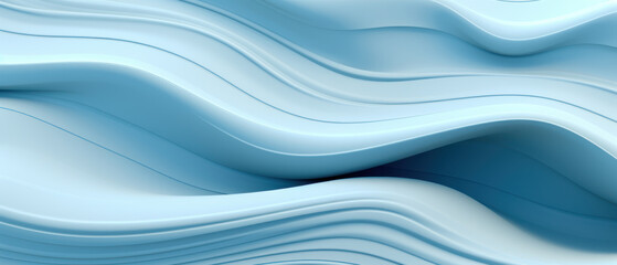 Obraz premium Elegant abstract design with soft, flowing waves in shades of blue.