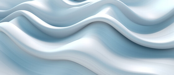 Fototapeta premium Elegant abstract design with soft, flowing waves in shades of blue.