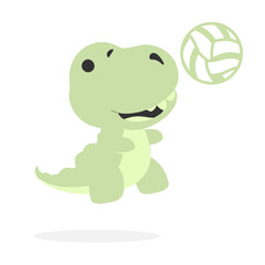 Happy cute sweet dinosaur wallpaper white background vector.