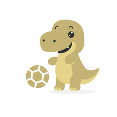 Happy cute sweet dinosaur wallpaper white background vector.