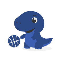 Happy cute sweet dinosaur wallpaper white background vector.