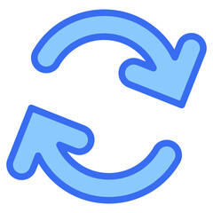 Turning Arrow Blue Icon