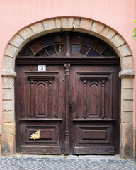 Beautiful old wooden door in Szentendre, Hungary