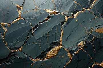  a close up view of a black and gold marble surface with gold veining on the edges of the marble and gold veining on the edges of the edges of the surface.