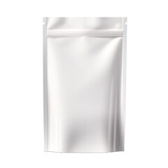 white plastic bag with a zipper on a transparent background - obrazy, fototapety, plakaty