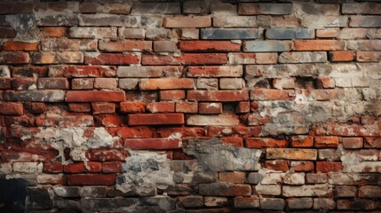  an image of a brick wall that looks like it could have been made out of something other than a few blocks of red and gray bricks, with a black spot in the middle.