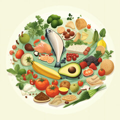 assortment of healthy foods
