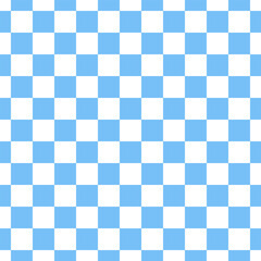 Seamless pattern with blue and white checkerboard