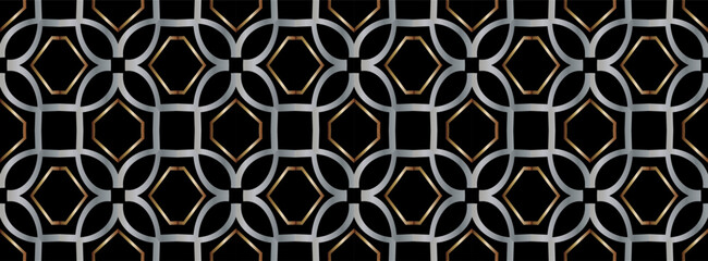 Seamless colorful geometric casual allover textile print block 