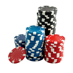 poker chips on a transparent background