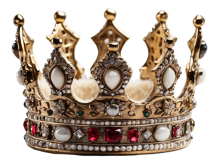 CROWN ISOLATED ON TRANSPARENT WHITE BACKGROUND