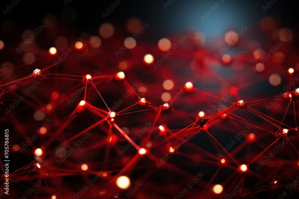 Aufkleber a close up of a red and black background with a lot of small dots in the middle of the image and a b