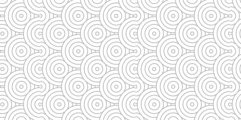 Modern diamond geometric waves spiral pattern and abstract circle wave lines. Gray seamless tile stripe geomatics overlapping create retro square line backdrop pattern background. Overlapping Pattern.