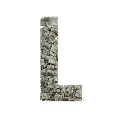 Money 3D Alphabet PNG Letters	
