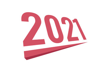 perspective 2021 new year logo. vector 2021 logo