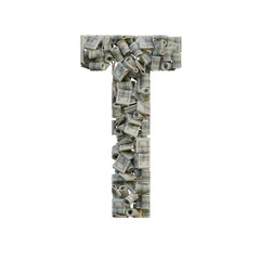 Money 3D Alphabet PNG Letters	
