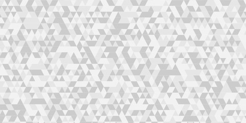 Modern abstract geometric white and gray grid pattern wallpaper low polygon background.  seamless wall lines Geometric print composed of triangles. White triangle tiles pattern mosaic background.