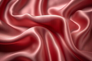 Obraz premium a natural red silky satin fabric weave textile texture wallpaper background. soft and smooth. 