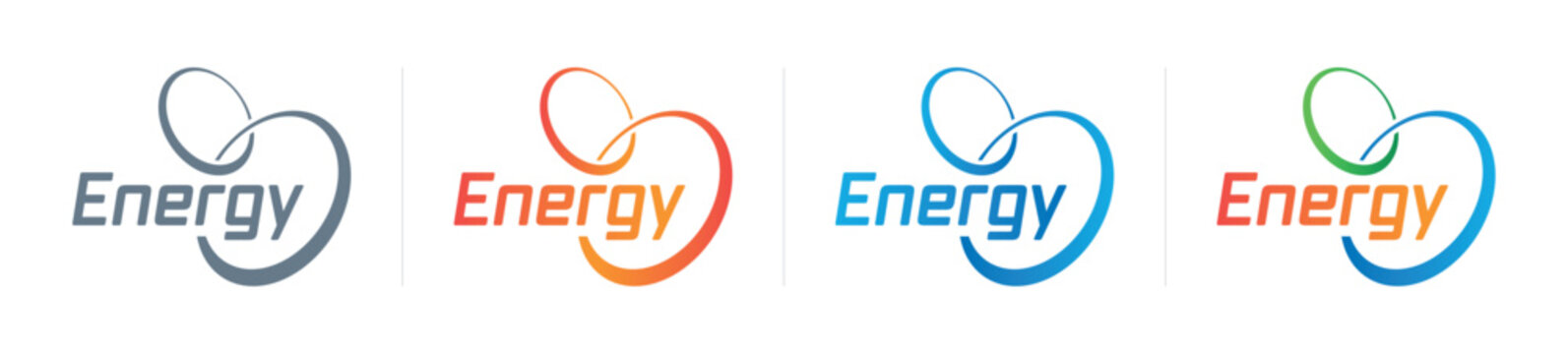 perspective circles and energy logo. orange-red energy logo. blue-navy energy concept. multicolored energy logo