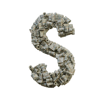 Money 3D Alphabet PNG Letters	
