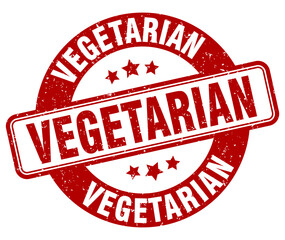 vegetarian stamp. vegetarian label. round grunge sign