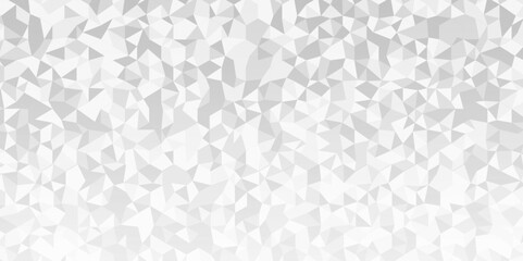 Modern abstract geometric white and gray grid pattern wallpaper low polygon background.  seamless wall lines Geometric print composed of triangles. White triangle tiles pattern mosaic background.