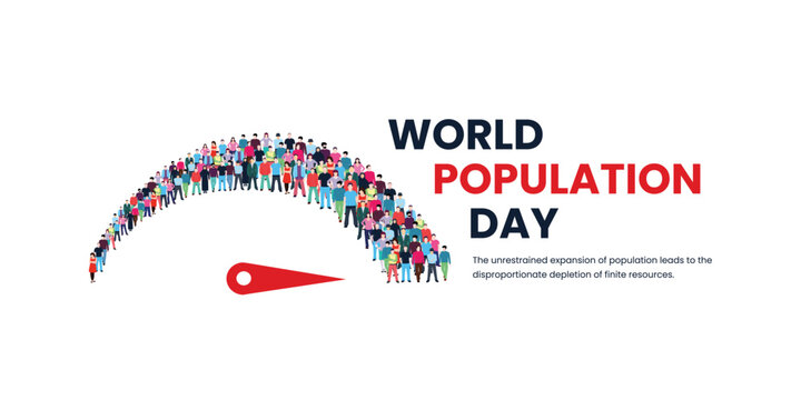 World Population Day, banner, poster, social media post, vector illustration, awareness, observance, 11th July, brochure, flyer, stop racism, humanity, equality, diversity, inclusion