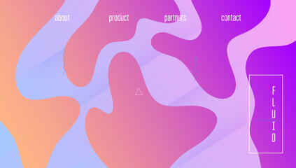 Geometric Shape. Color Landing Page. Creative Geometry. Violet Vibrant Design. Plastic Page. Flat Rainbow Background. Futuristic Layout. Neon Texture. Lilac Geometric Shape