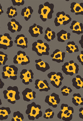 Leopard skin pattern, animal skin vector design